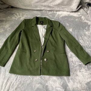 Jules & Leopold Green Double-Breasted Blazer